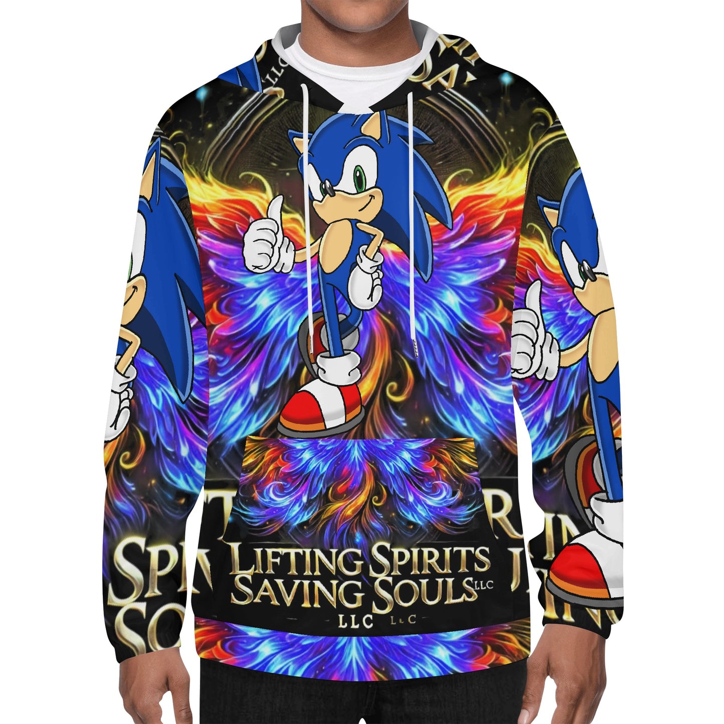 Mens Lifting Spirits Saving Souls Sonic Pullover Hoodie