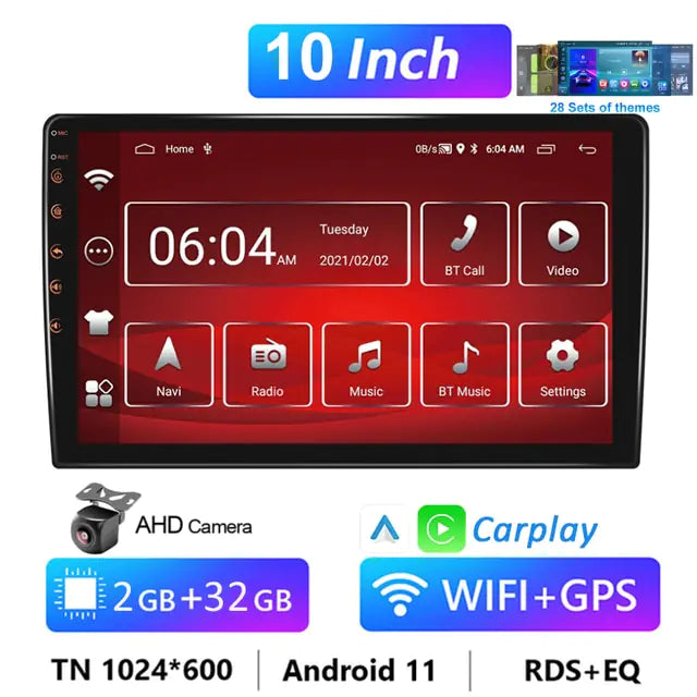 Universal 7"/9"/10" Auto Apple Carplay Car Radio