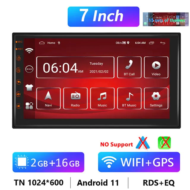 Universal 7"/9"/10" Auto Apple Carplay Car Radio
