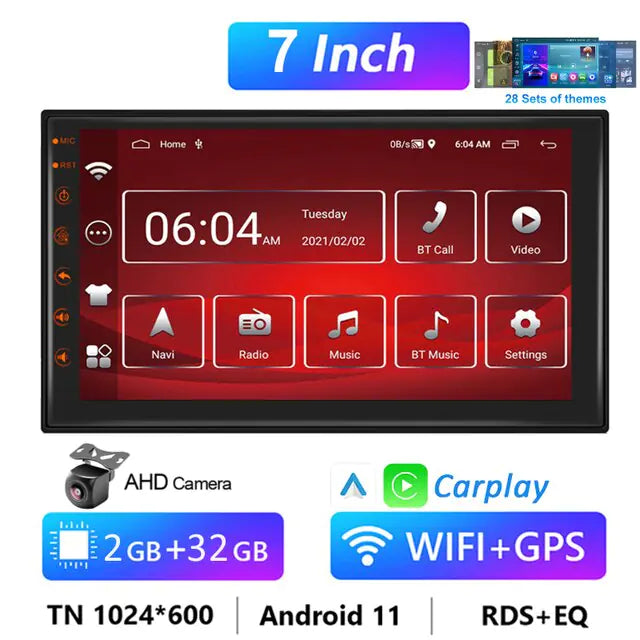Universal 7"/9"/10" Auto Apple Carplay Car Radio