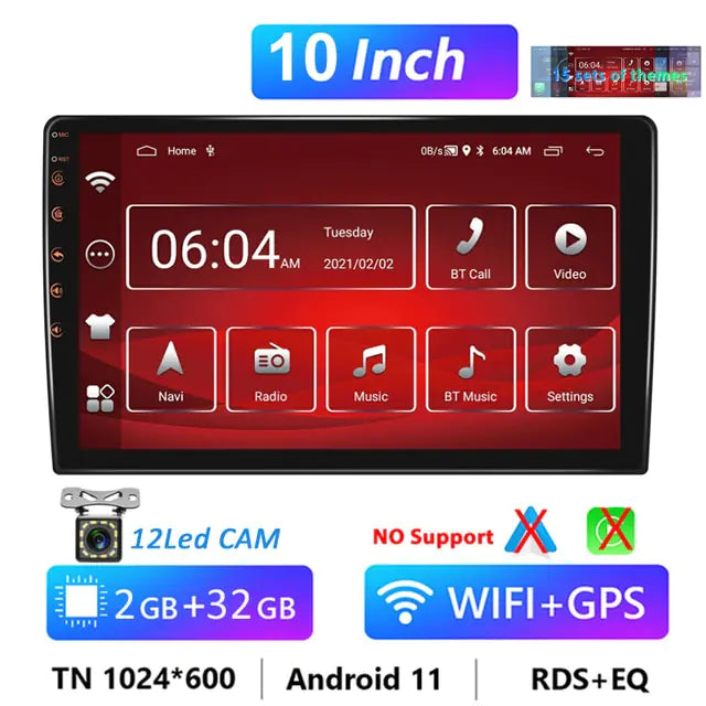 Universal 7"/9"/10" Auto Apple Carplay Car Radio