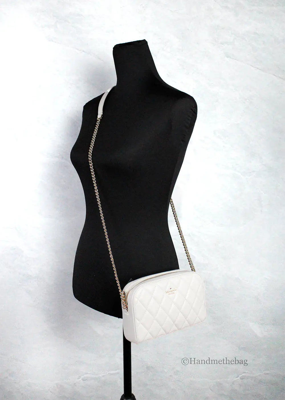 Kate Spade Carey Mini Parchment Quilted Camera Crossbody Bag