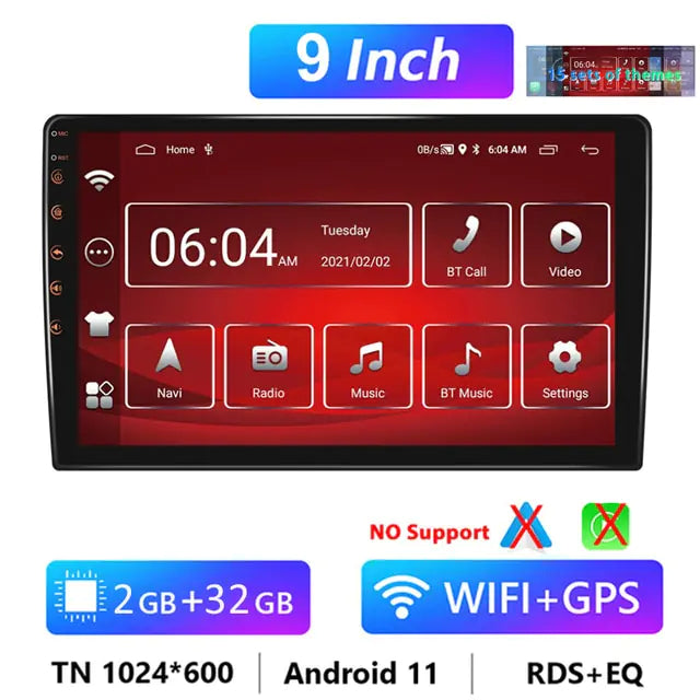 Universal 7"/9"/10" Auto Apple Carplay Car Radio