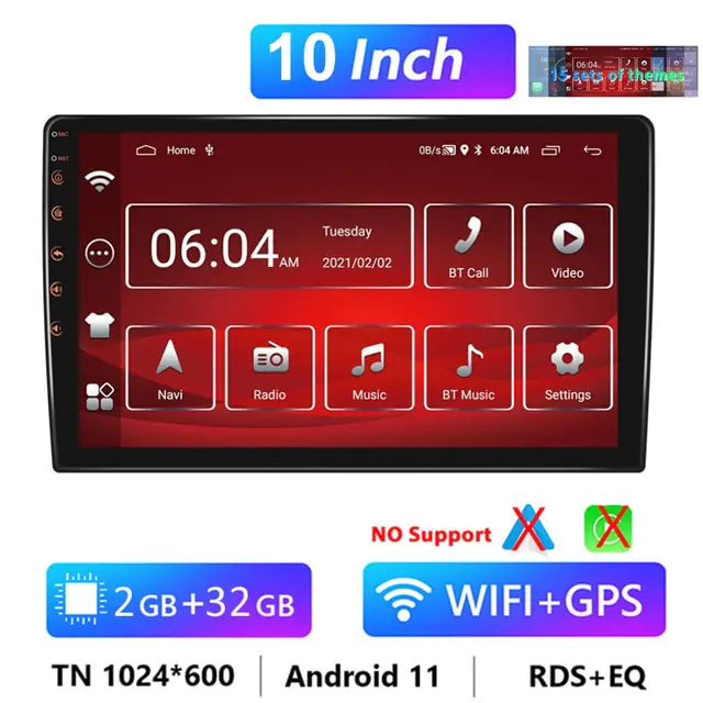 Universal 7"/9"/10" Auto Apple Carplay Car Radio