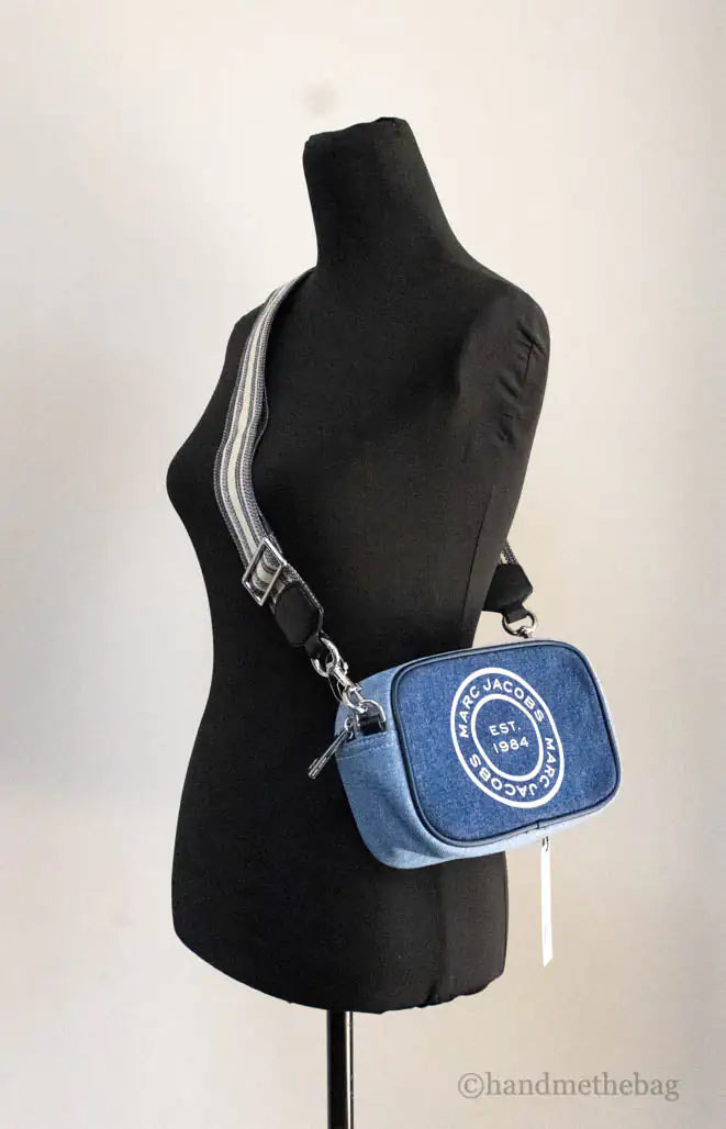 Marc Jacobs Signet Flash Medium Blue Denim Camera Bag