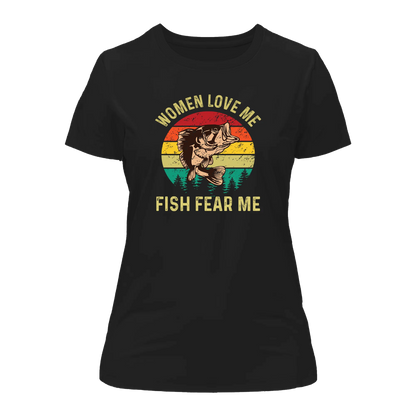Women Love Me Fish Hate Me T-Shirt for Women