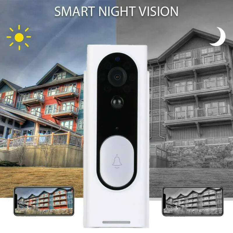 WiFi Ring Doorbell 1080P HD Security Camera Wireless Door Bell Camera With Chime