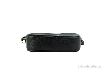 Coach (CA069) Jamie Mini Black Pebbled Leather Camera Crossbody Handbag