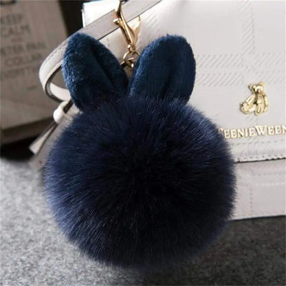 Furry Pom Pom Key Chain