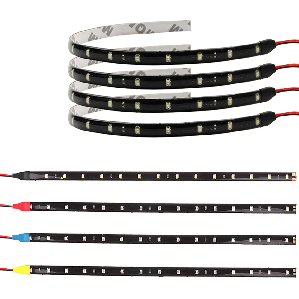 Lot Waterproof 12''/15 DC 12V Motor LED Strip Underbody Light For Car Motorcycle