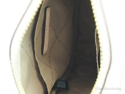 Michael Kors Jet Set Powder Blush Signature Flight Crossbody Handbag Purse Bag