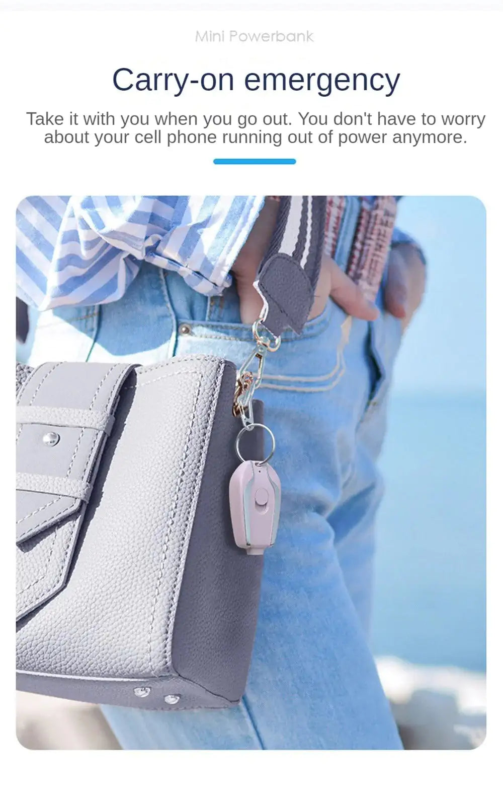 Emergency Charging Treasure Key Chain