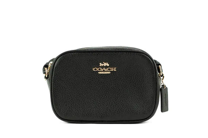 Coach (CA069) Jamie Mini Black Pebbled Leather Camera Crossbody Handbag