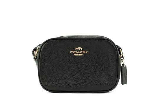 Coach (CA069) Jamie Mini Black Pebbled Leather Camera Crossbody Handbag