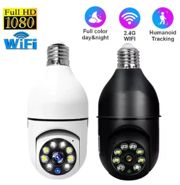 Bulb E27 Surveillance Camera Full Color Night Vision Automatic Human Tracking Zoom Indoor Security Monitor Wifi Mini IP Camera