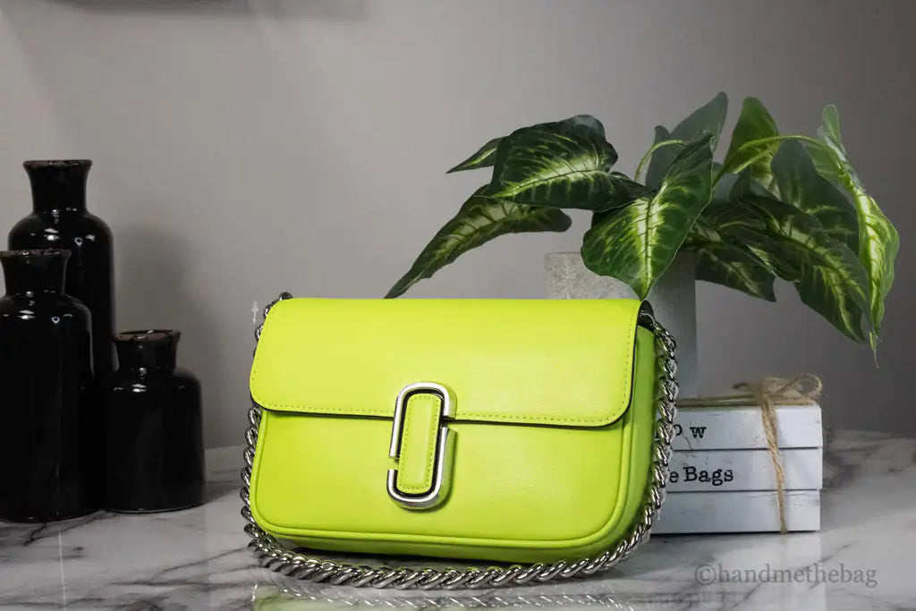 Marc Jacobs The J Marc Green Glow Leather Shoulder Bag