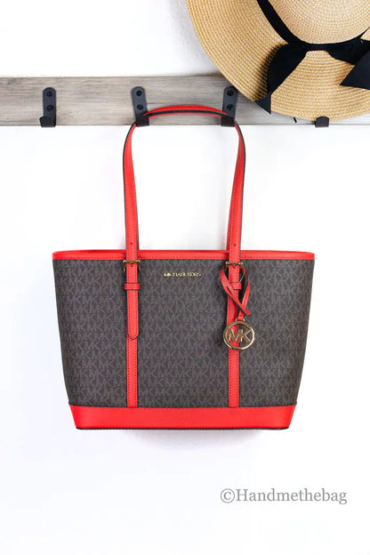 Michael Kors Jet Set Sangria Shoulder Tote Purse