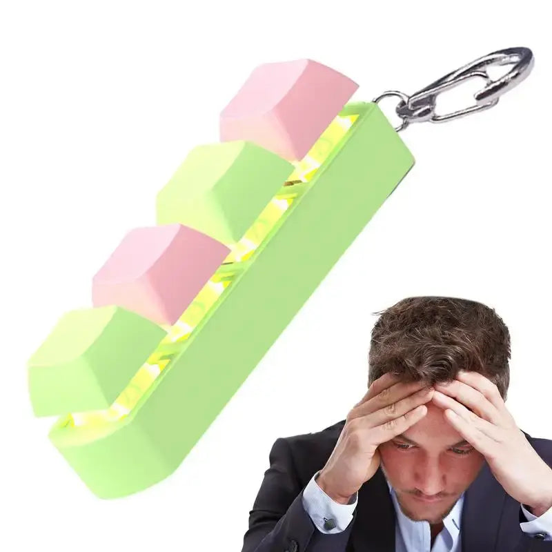 Keyboard Button Fidget Toy Key Chain