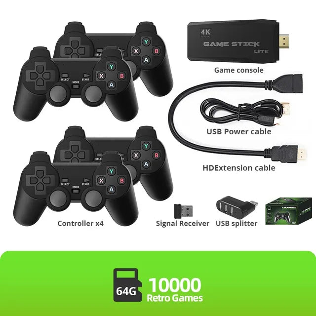 Retro 4K Wireless Game Console with 10,000 Games