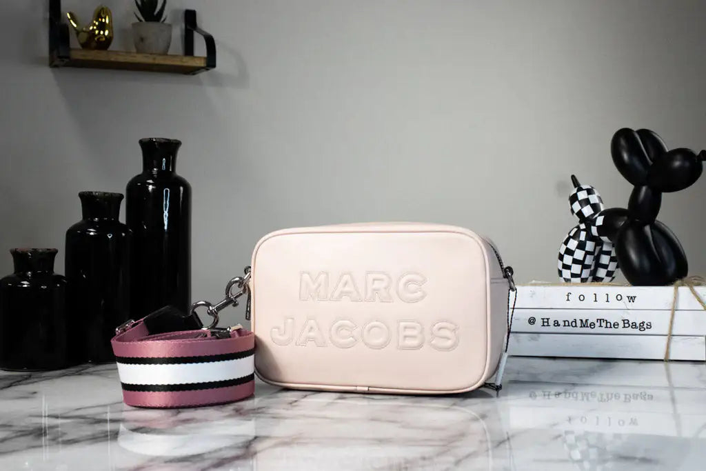 Marc Jacobs Flash Peach Whip Leather Embossed Camera Bag