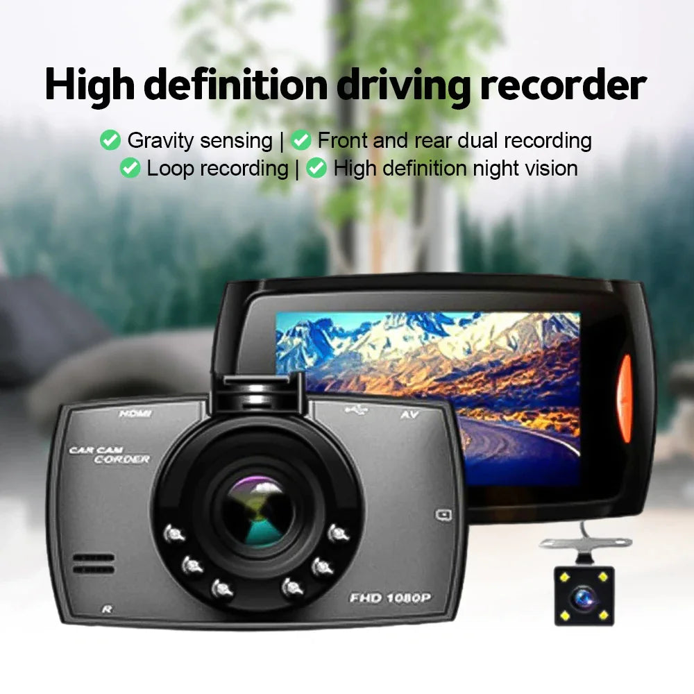 2.7'' Full HD 1080P Dash Cam Car DVR Front & Rear Camera Night Vision G-Sensor