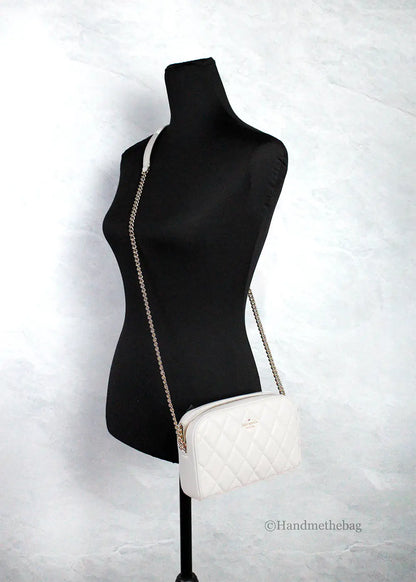 Kate Spade Carey Mini Parchment Quilted Camera Crossbody Bag