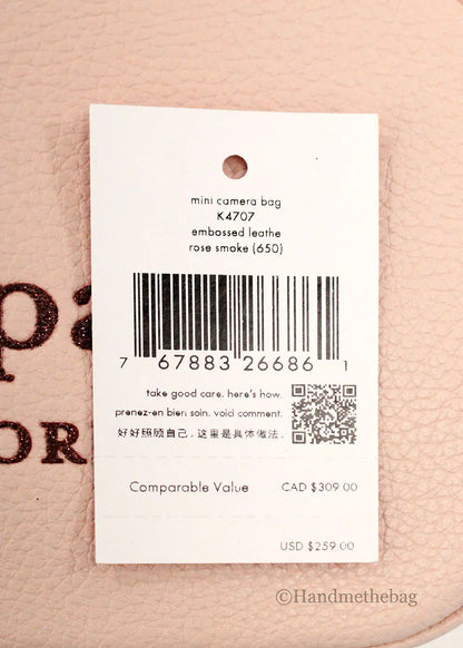 Kate Spade Mini Pink Embossed Leather Glitter Camera Bag