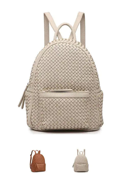 Woven Backpack Purse