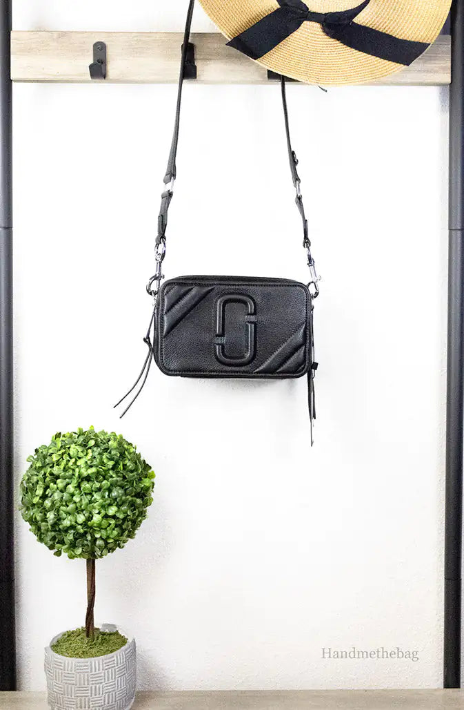 Marc Jacobs The Moto Shot 21 Black Leather Camera Bag