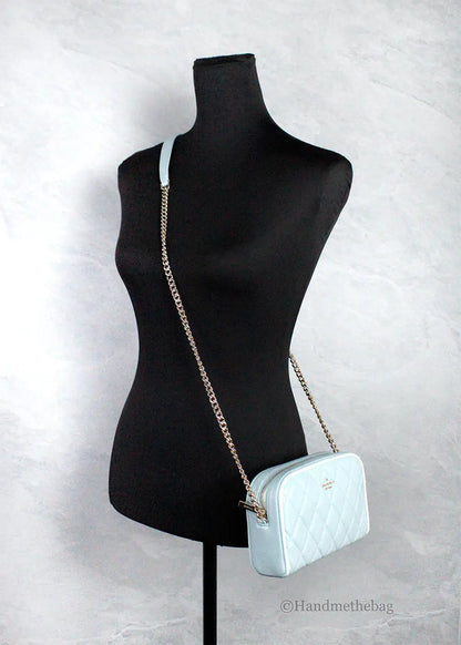 Kate Spade Carey Mini Sage Quilted Camera Crossbody Bag