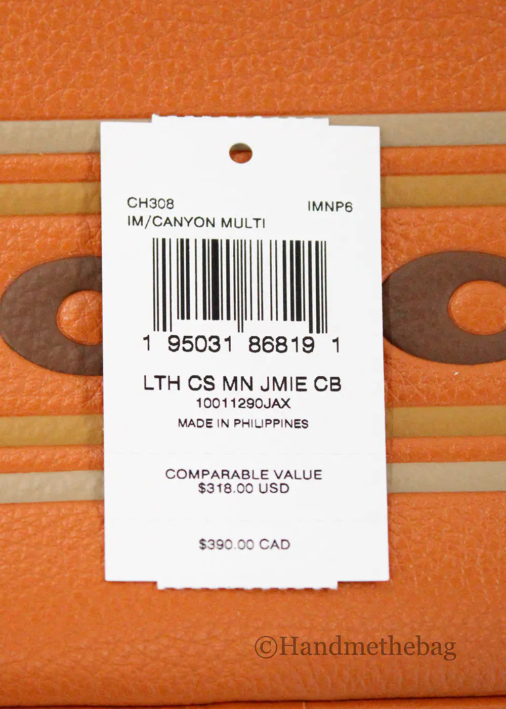 Coach Jamie Mini Canyon Logo Stripe Camera Crossbody Bag