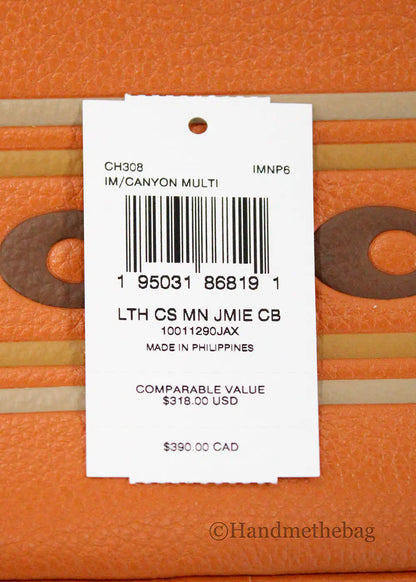 Coach Jamie Mini Canyon Logo Stripe Camera Crossbody Bag